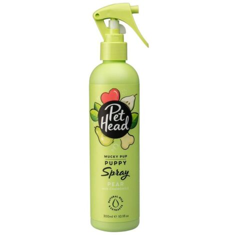 Pet Head Spray deodorante Mucky Pup per cuccioli  Profumo di pera  Ingredienti Naturali e Vegani  Formula delicata per cuccioli e cani di più di 8 settimane  300ml