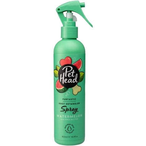 Pet Head Spray toelettatura Furtastic per cani dal Pelo Riccio e Lungo  Profumo di anguria  Shampoo secco districante con Ingredienti Naturali e Vegani  Formula delicata per cuccioli  300ml