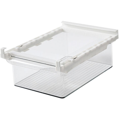 PET-Kühlschrank-Organizer – Ausziehbare Aufbewahrungsbox für Eier, Obst und Gemüse – 33,5 x 23 x 13,5 cm
