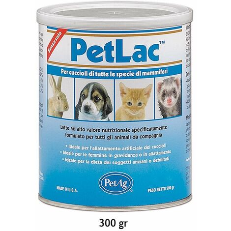 Pet Lac 300 g latte in polvere ad alto valore nutrizionale per tutti gli animali da compagnia