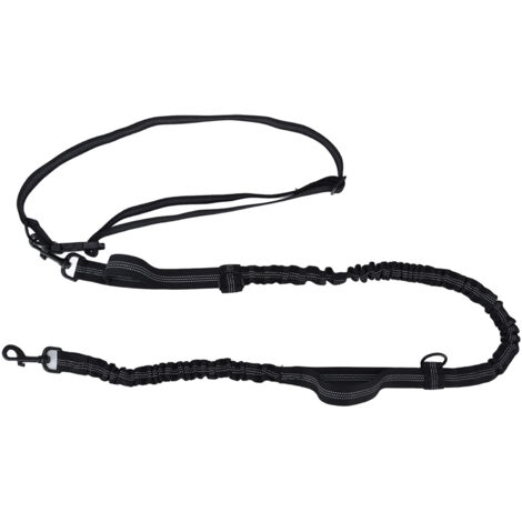 Pet Leash Reflective Retractable Portable Adjustable Dog Traction Rope for Pets Dogs Black