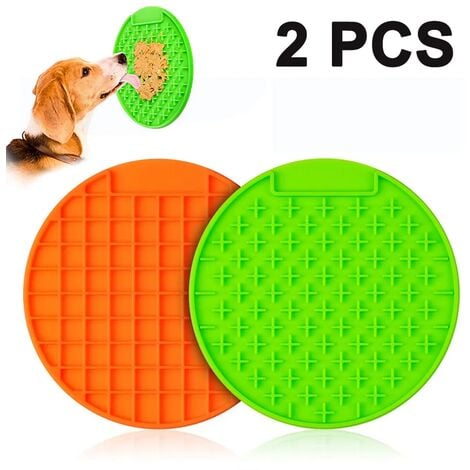 Lick Mat for Dogs and Cats, 2PCS Licking Mats Dog Slow Feeders with Suction  Cups for Dog Anxiety Relief, Cat Lick Pad for Boredom Reducer, Dog Calming