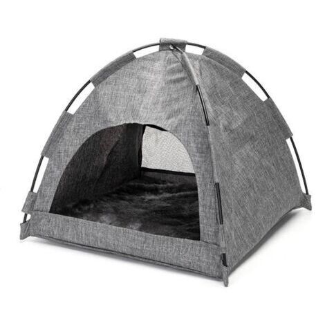 Pet Maison pour Chats Tente pour chat à double usage hiver etété Bac et maison de toilette pour chat