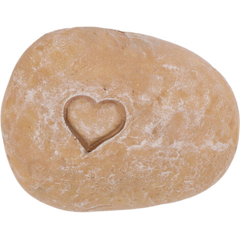Pet Memorial Garden Stone DIY Lettering Simulation Pebbles Pet Grave Marker for Dogs Cats Love Stone Sand Color