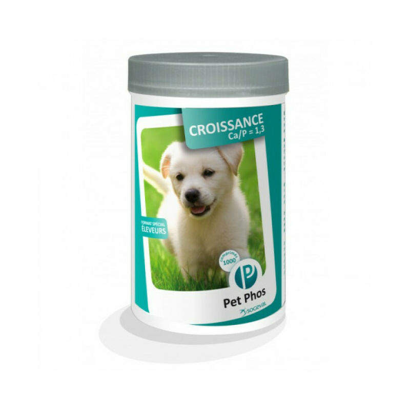 Pet-phos - CA/P=1,3 Compléments alimentaires Croissance pour chiens Boîte de 1000 comprimés