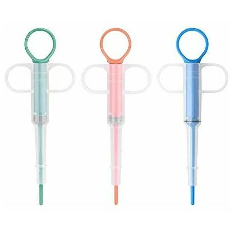 Pet pill tablet dispenser, medicine feeder pet pill dispenser tool soft tip syringe for pills (3 pcs)