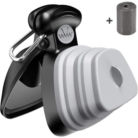 Pet Pooper Scooper, Portable Poop Scoop pour Chien Chat avec Distributeur de Sac, Portable Outil De Nettoyage de Pelles pour Animaux pour Maison ou Extérieur (1 Sac de Déchets en Rouleau Inclus)