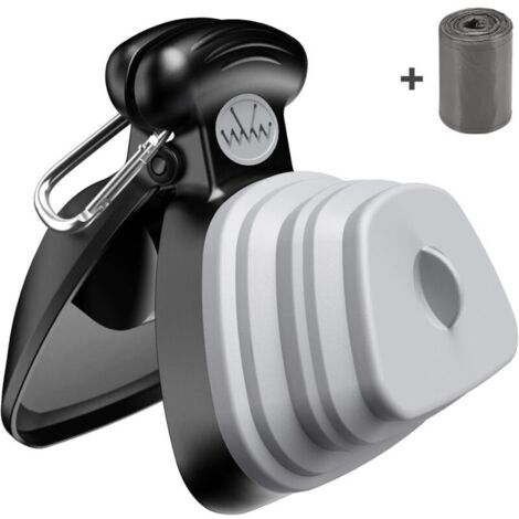 Pet Pooper Scooper, Portable Poop Scoop pour Chien Chat avec Distributeur de Sac, Portable Outil De Nettoyage de Pelles pour Animaux pour Maison ou Extérieur (1 Sac de Déchets en Rouleau Inclus)