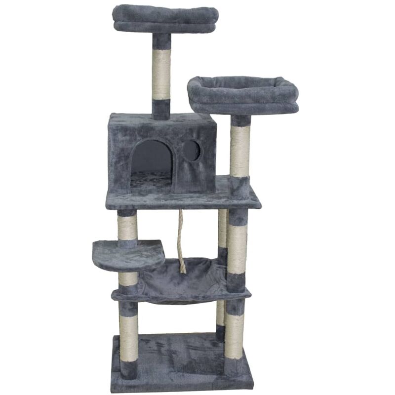 

Rascador para gatos Marbella 55x45x143 cm gris claro - Gris - @pet
