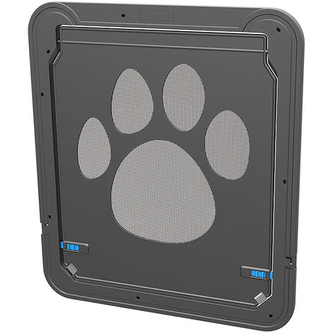 main image of "Pet Screen Door Magnetic Flap Screen Automatic Lockable Black Door"