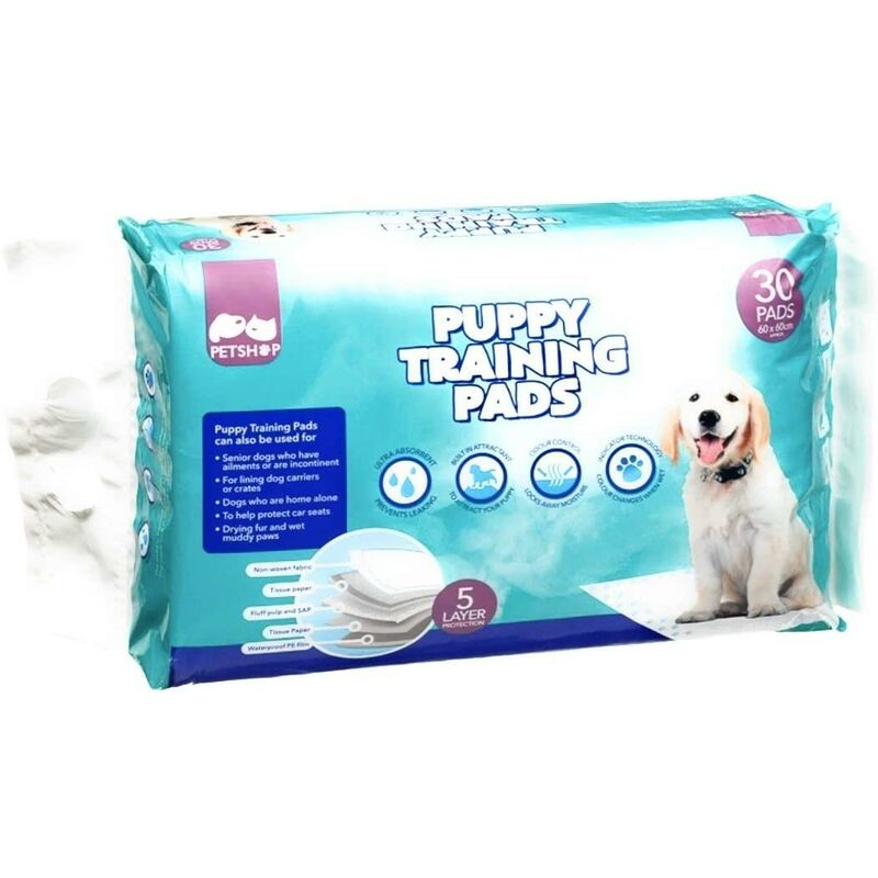 PET SHOP Puppy Training Pad/Disposable Puppy Pads/Litter Training Pad For Puppy/Dog mat for Incontinence/Absorbent Training Mat (Pack of 30)