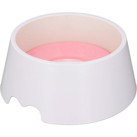 Pet Slow Water Feeder Splash Proof Prevent Slip Raised Water Dispenser Dog Slow Drinking Bowl for Cats Pink