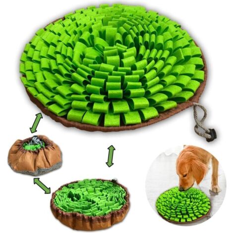 Pet sniffing mat, interactive puzzle for dogs, portable and compact, green
