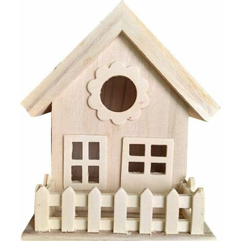 Pet Supplies Modélisation de maison de nid d'oiseau en bois créatif (nid d'oiseau de maison),HANBING