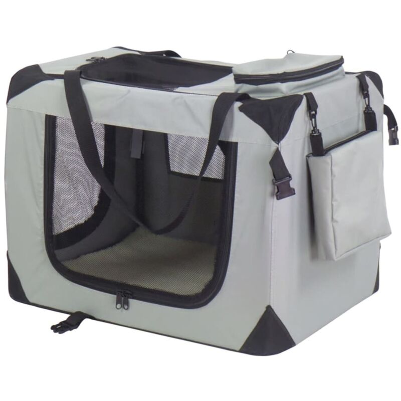 

@Pet Transportín para perros nylon 90x61x65 cm gris 11074 - Gris