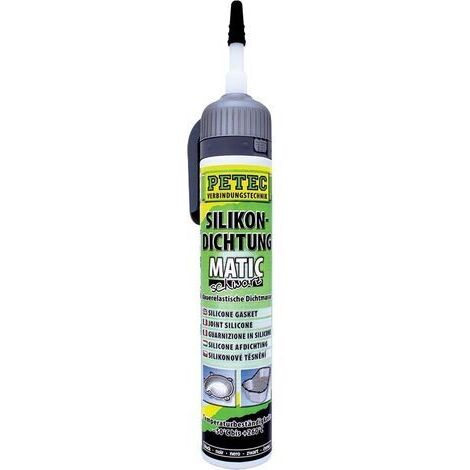 Petec 97720 junta Silicono Matic SD, 200 ml, negro (por 12)