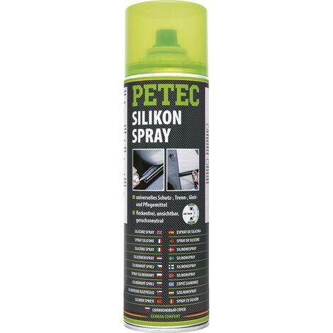 Petec Silikonspray 500 ml für Metall-, Kuststoff- & Gummiteile