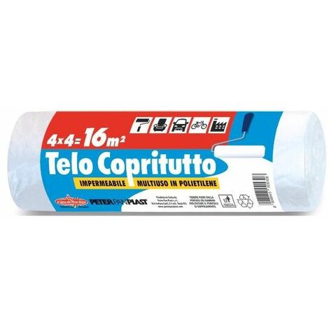 Telo Plastica Copritutto, 5 Rotoli 20m x 55cm Teli per Imbiancare