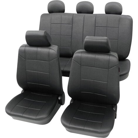 Petex 24274918 Classic Sitzbezug 17teilig Polyester Schwarz, Grau  Fahrersitz, Beifahrersitz, Rücksit