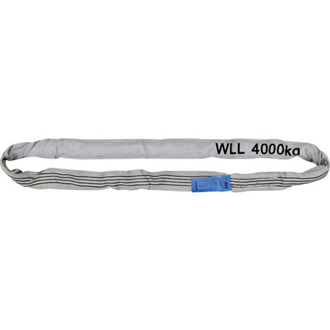 Petex 47204218 Rundschlinge Arbeitslast (WLL)=4 t Grau EN 1492-2 DIN 1492-2