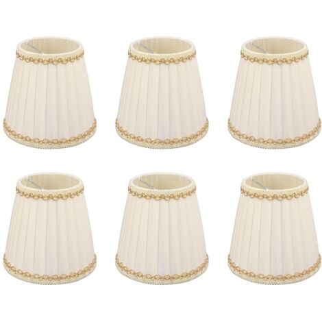 Petit Abat-jour, Abat-jour de Lustre Clip sur le Tissu Léger de Type 6PCS pour Hall