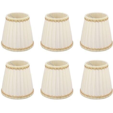 Petit Abat-jour, Abat-jour de Lustre Clip sur le Tissu Léger de Type 6PCS pour Hall