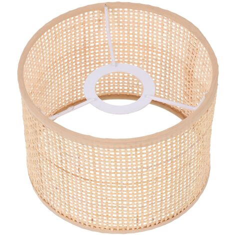 Petit Abat- Jour Baril Transparent Maille Rotin Tissé Abat- Jour Décoratif Abat- Jour pour Table Lumière Lustre Mur Plafond Lampe