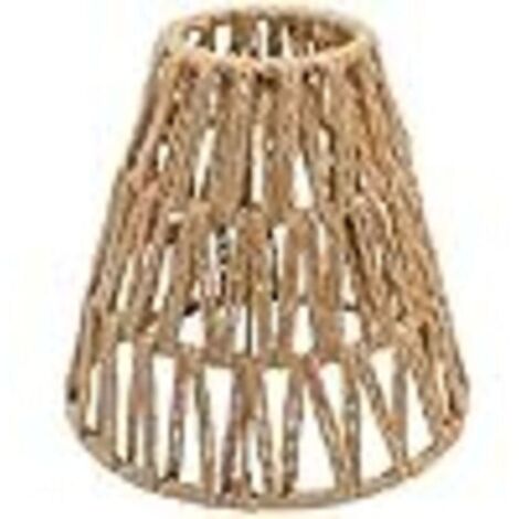 Petit abat-jour bohème en rotin E27 pour lampe de table, suspension, applique, lampadaire, plafonnier, miroir, lampe panier, abat-jour en papier, panier suspendu en papier, abat-jour de rechange