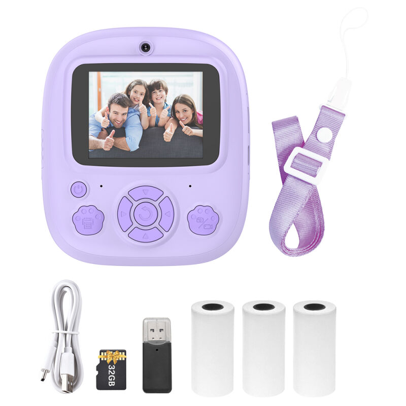 LIFCAUSAL - Appareil Photo Numérique Enfants 2,4 Pouces avec Imprimante Thermique - Enregistrement Vidéo 1080P/720P, Minuterie, Impression Sans Encre