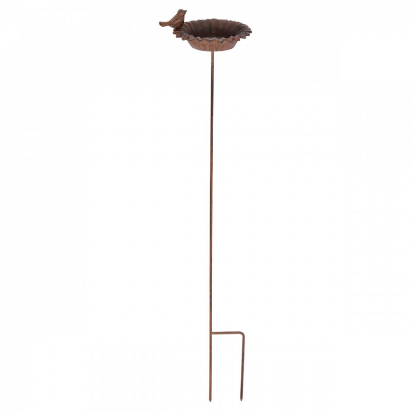 Bain oiseau à piquer s - d 13,7 x h 76,5 cm - Fonte, métal - Livraison gratuite