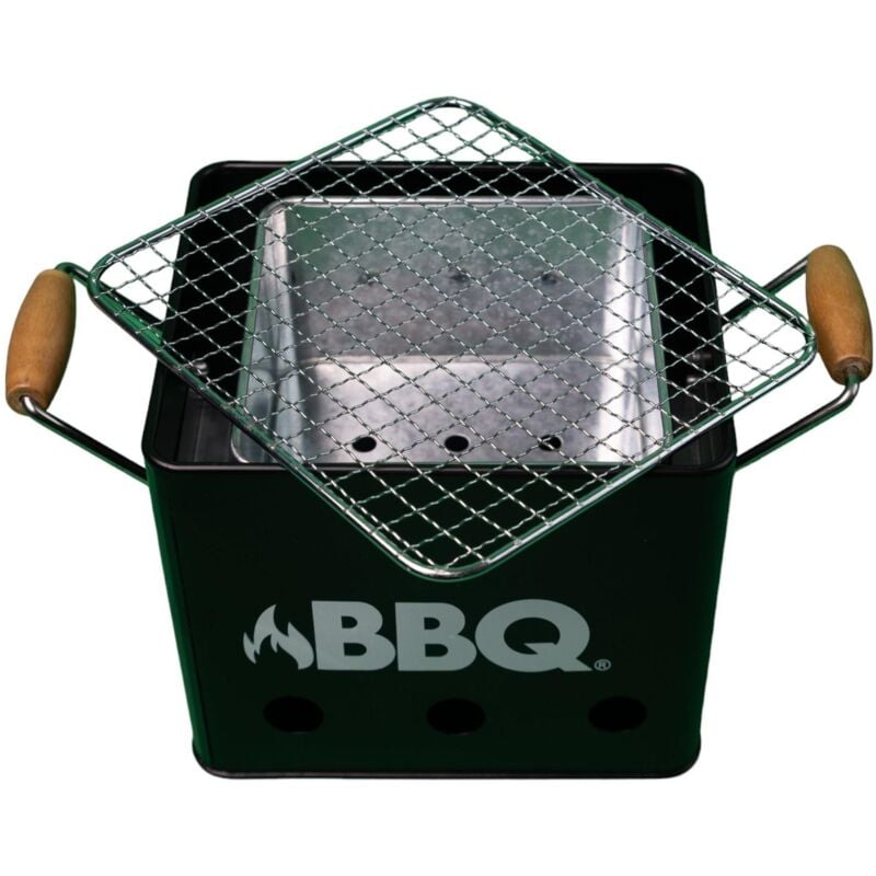 Petit barbecue portable au charbon de bois - Facile à transporter et portable - Charbon de bois pour les voyages, le camping, l'extérieur ou le