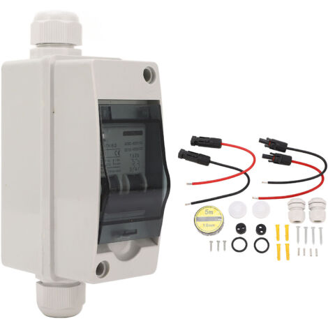 Petit boîtier de disjoncteur 20A, étanche IP65, interrupteur de déconnexion photovoltaïque à double puissance, DC 12 à 400V AC 90 à 400V