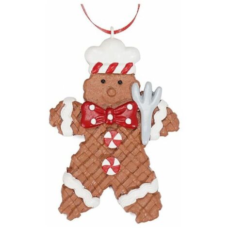 Petit bonhomme en pain d'épices à suspendre, cadeau personnalisé pour sapin de Noël, bureau, voiture, jardin, décoration avec corde