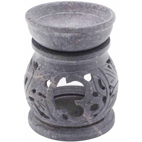 Petit brûleur à mazout en pierre ollaire 8cm - Om- Vendu par 1