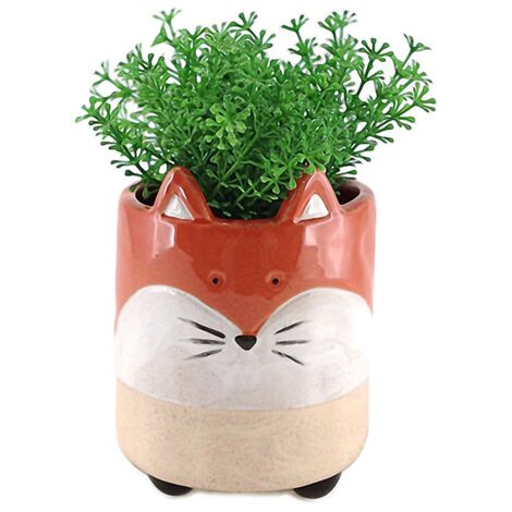 Petit cache-pot en forme de renard 10 cm