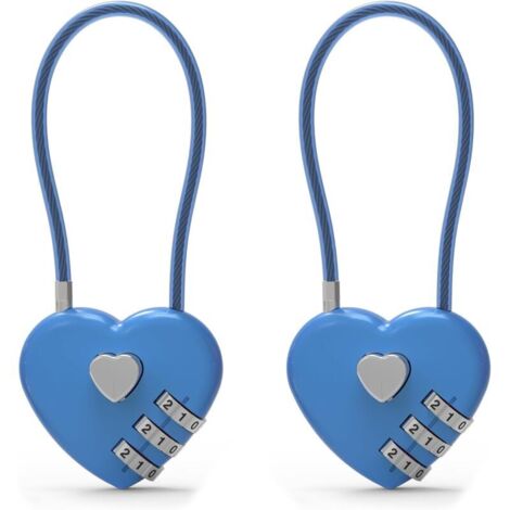 Petit cadenas à combinaison pour casier, câble antivol avec code, cadenas bleu, pour bagages, casiers de salle de sport, éclair de sacs à dos, armoires