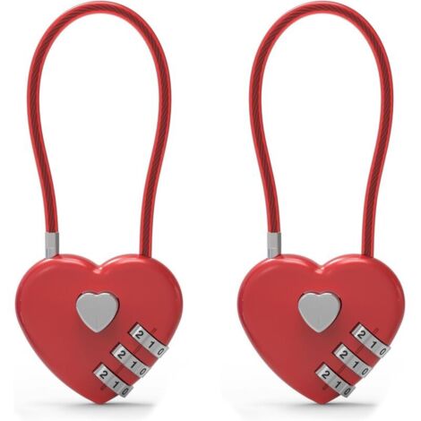 Petit cadenas à combinaison pour casier, câble antivol avec code, cadenas rouge, pour bagages, casiers de salle de sport, éclair de sacs à dos, armoires