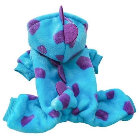 Petit chien vêtements costume dinosaure mignon capuche pour petit chien décoration de fête taille XS, tenue amusante pour animal de compagnie.