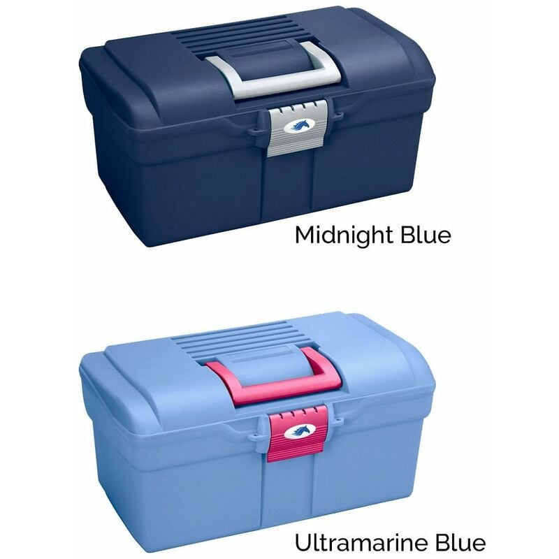 Bleu marine et fuchsia - Petit coffret pour enfants avec plateau intérieur amovible