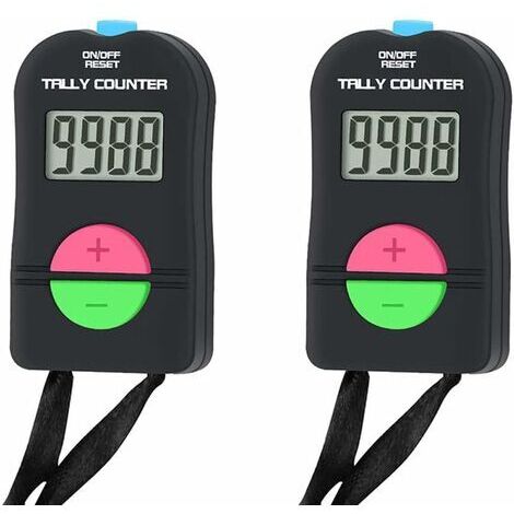 Petit Compteur numérique 2 pièces, Clicker Manuel électronique d'ajout/de soustraction, compteurs de Sport de Golf de comptage Manuel