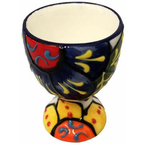 Petit Coquetier multicolore en céramique
