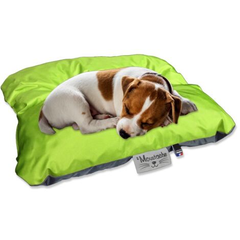 Petit coussin d'extérieur réversible pour chien  Gris / Anis 60x45cm