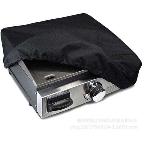 Petit couvercle de gril de barbecue couvercle de poêle à gril couvercle anti-poussière de barbecue housse étanche housse de protection de barbecue extérieur noir 17 pouces (444415)