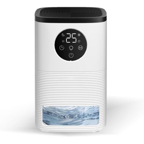 Petit déshumidificateur pour chambre à coucher, mini déshumidificateur portable couvrant 400 pieds carrés pour salle de bain, placard, camping-car avec arrêt automatique