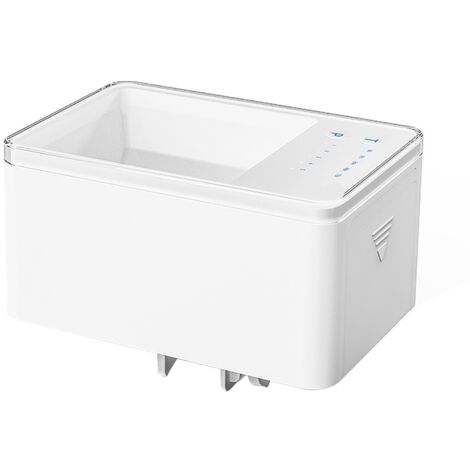 Petit Distributeur Automatique de Nourriture pour Poissons Blanc 110x75x56mm Étanche avec minuterie - Boîte de rangement 115x80x62mm -AUTRES