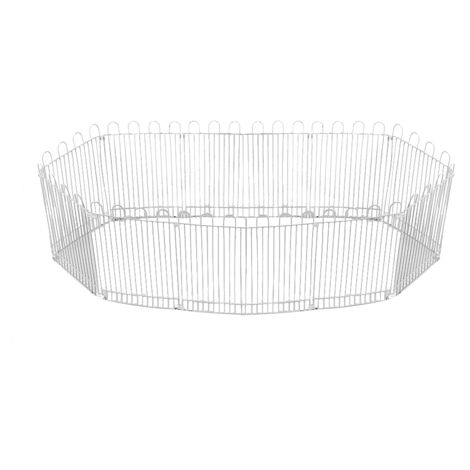 Petit enclos de jeu en filet métallique 12 pièces avec 28 attaches plastique pour hamster, hérisson, cochon d'Inde et lapin