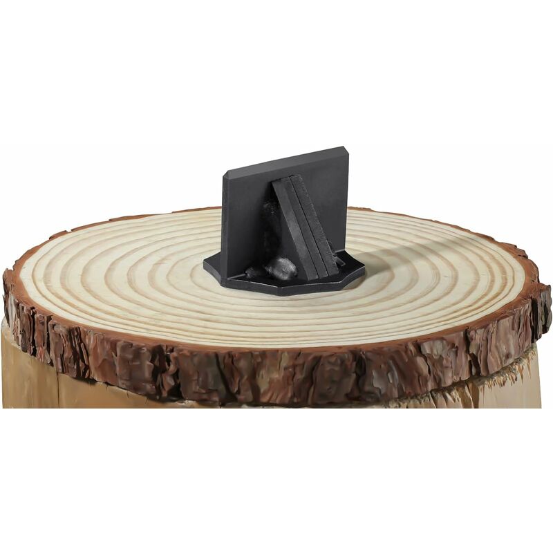 Petit fendeur de bûches manuel noir - Fendeur de bois de chauffage robuste en acier - Portable - Pour petits poêles à bois et cheminées