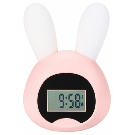 petit lapin lumineux réveil rose rose rose rose rose