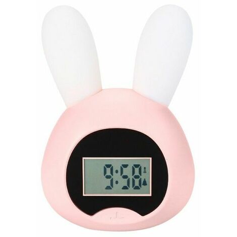 petit lapin lumineux réveil rose rose rose rose rose