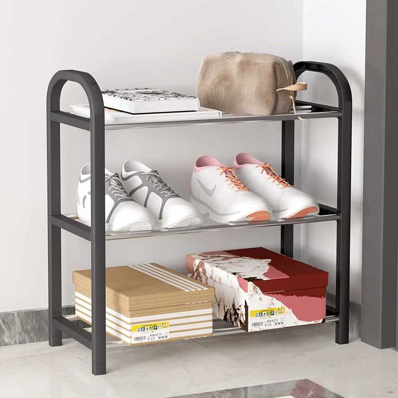 Petit Meuble à Chaussures, étagère à Chaussures à 3 Niveaux, Mini étagère à Chaussures, Organisateur d'étagère à Chaussures étroite pour entrée de